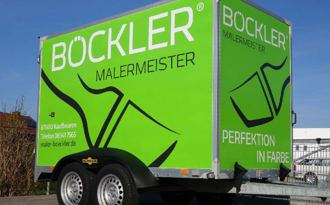 Anhängerwerbung von BÖCKLER Malermeister